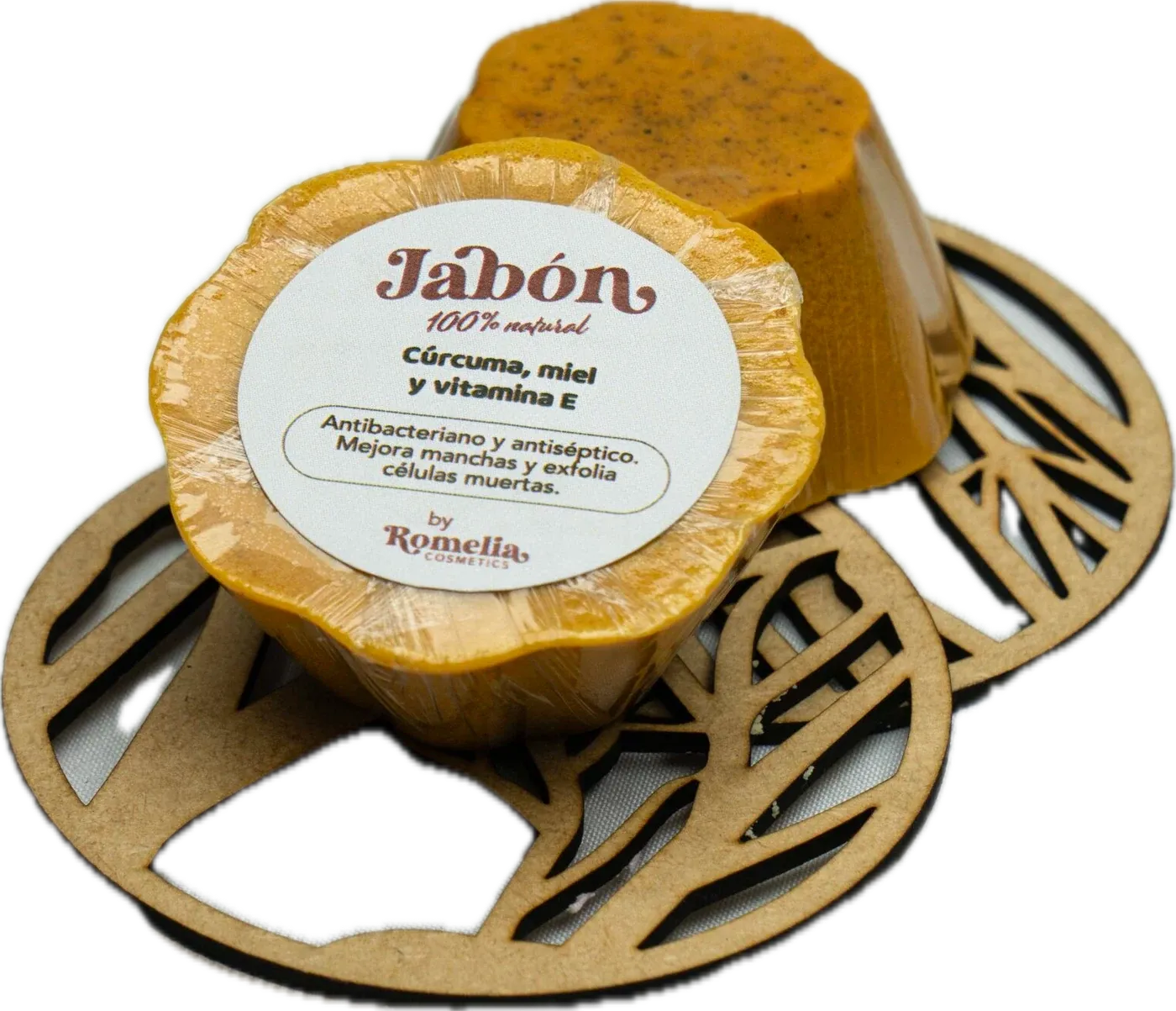 Jabón de cúrcuma, miel y árbol de té Romelia