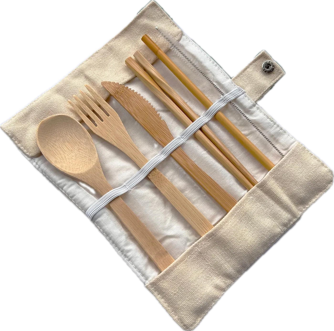 Kit de cubiertos y sorbetes reutilizables