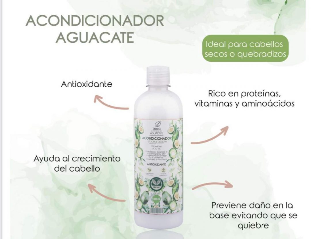 Acondicionador con extracto de aguacate Ecoterra