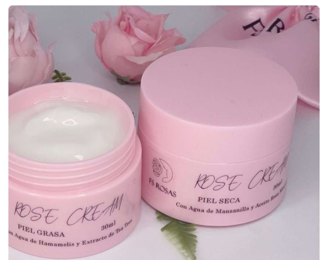Crema facial de FS rosas para piel seca