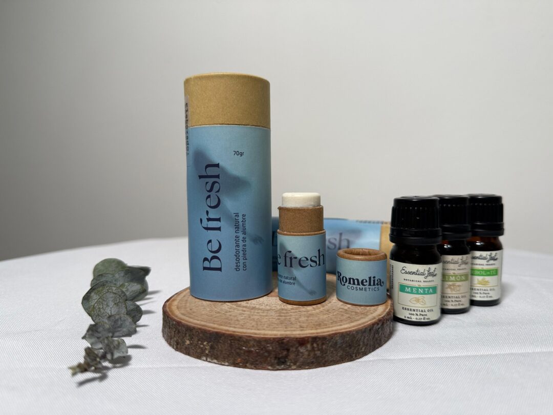 Desodorante Be Fresh Romelia con piedra de alumbre y menta