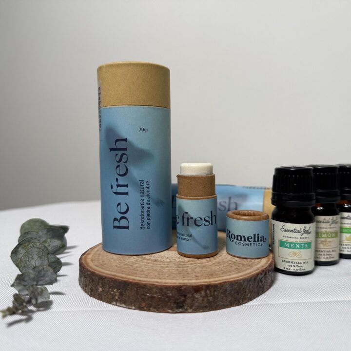 Desodorante Be Fresh Romelia con piedra de alumbre y menta