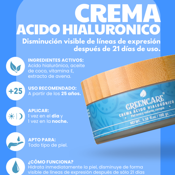 Crema ácido hialurónico Greencare